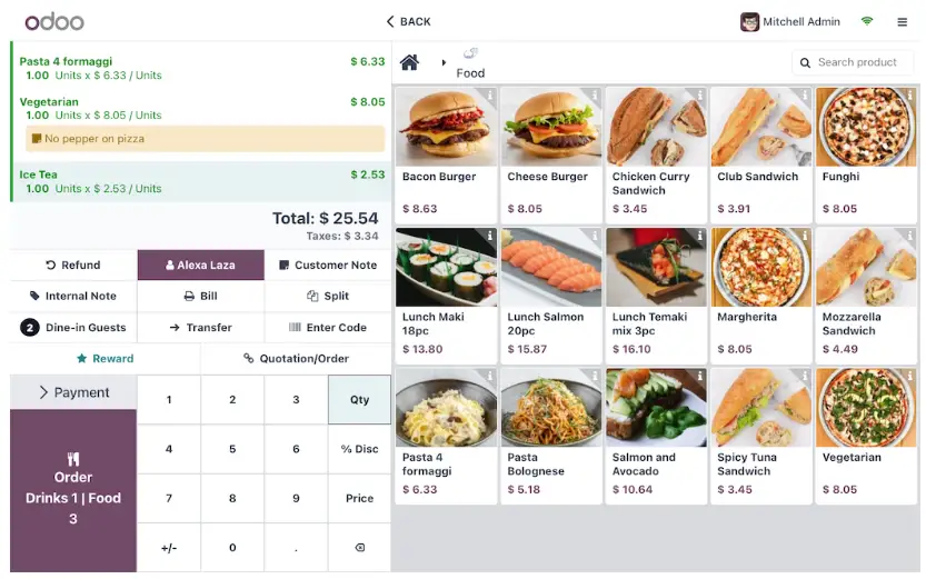Odoo Restaurant POS System