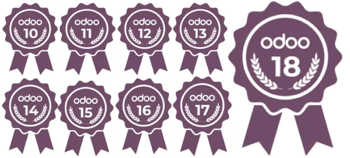 Odoo Partner Certification Versions 10, 11, 12, 13, 14, 15, 16, 17, 18