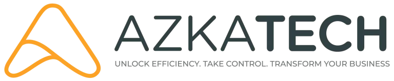 Azkatech Logo with Transparent Background Wide