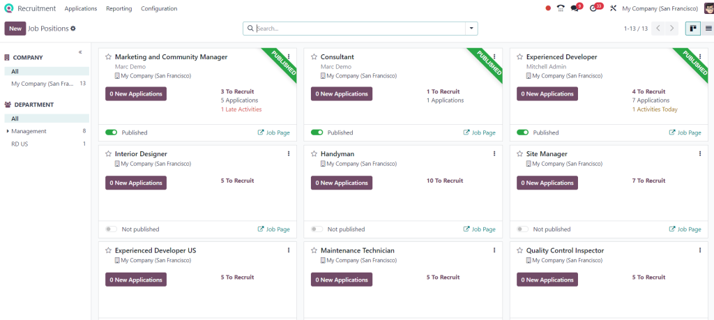 Odoo Recruitment